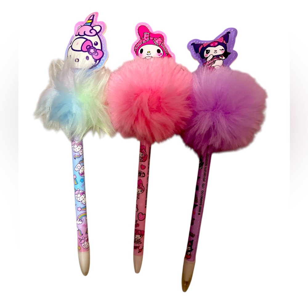 New lot of 3 hello kitty Sanrio puff pens